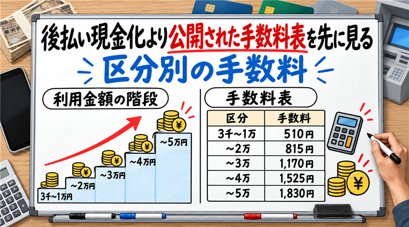 ワンバンクb43の後払い現金化より、公開された手数料表を先に見るべき理由