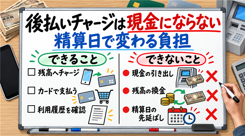 バンキットの後払いチャージは現金にならない！精算日で変わる負担を計算した